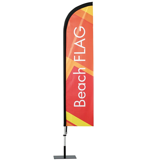 Top Curved Promotional Flag Jas Trading